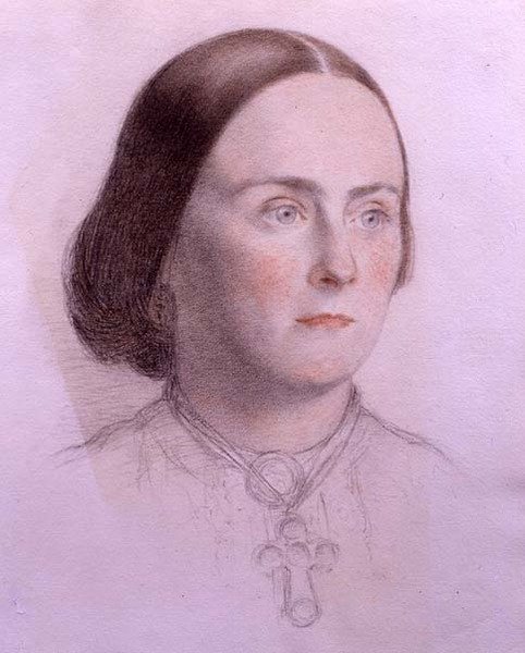 Portret młodej kobiety, ok. 1840 (kolorowe kredy na papierze) autorstwa English School