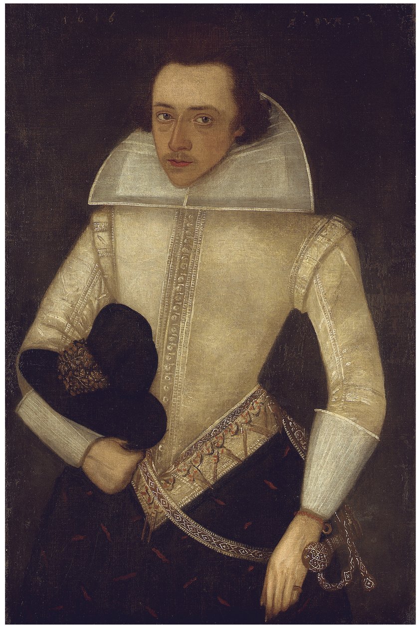 Portret dżentelmena, lat 22, 1616 autorstwa English School