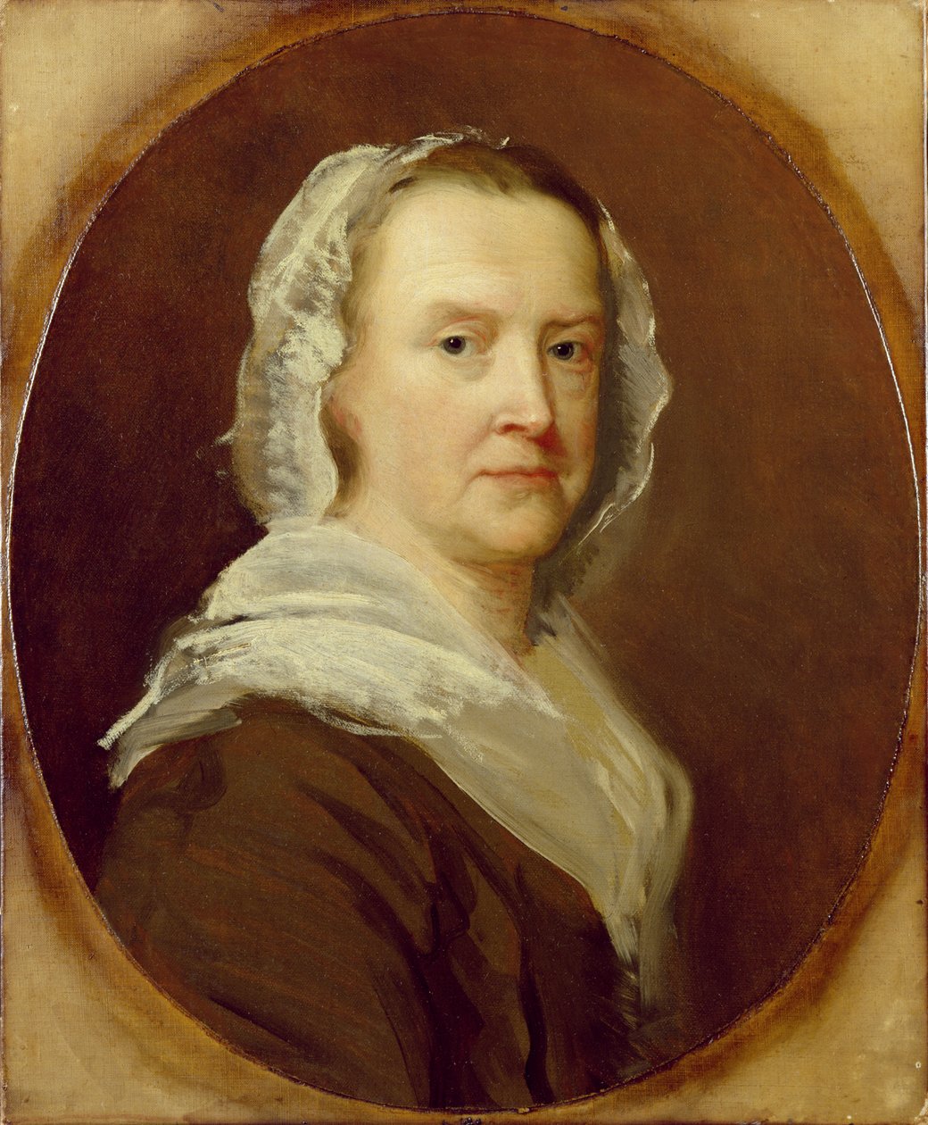 Portret nieznanej kobiety, połowa XVIII wieku (olej na płótnie) autorstwa English School