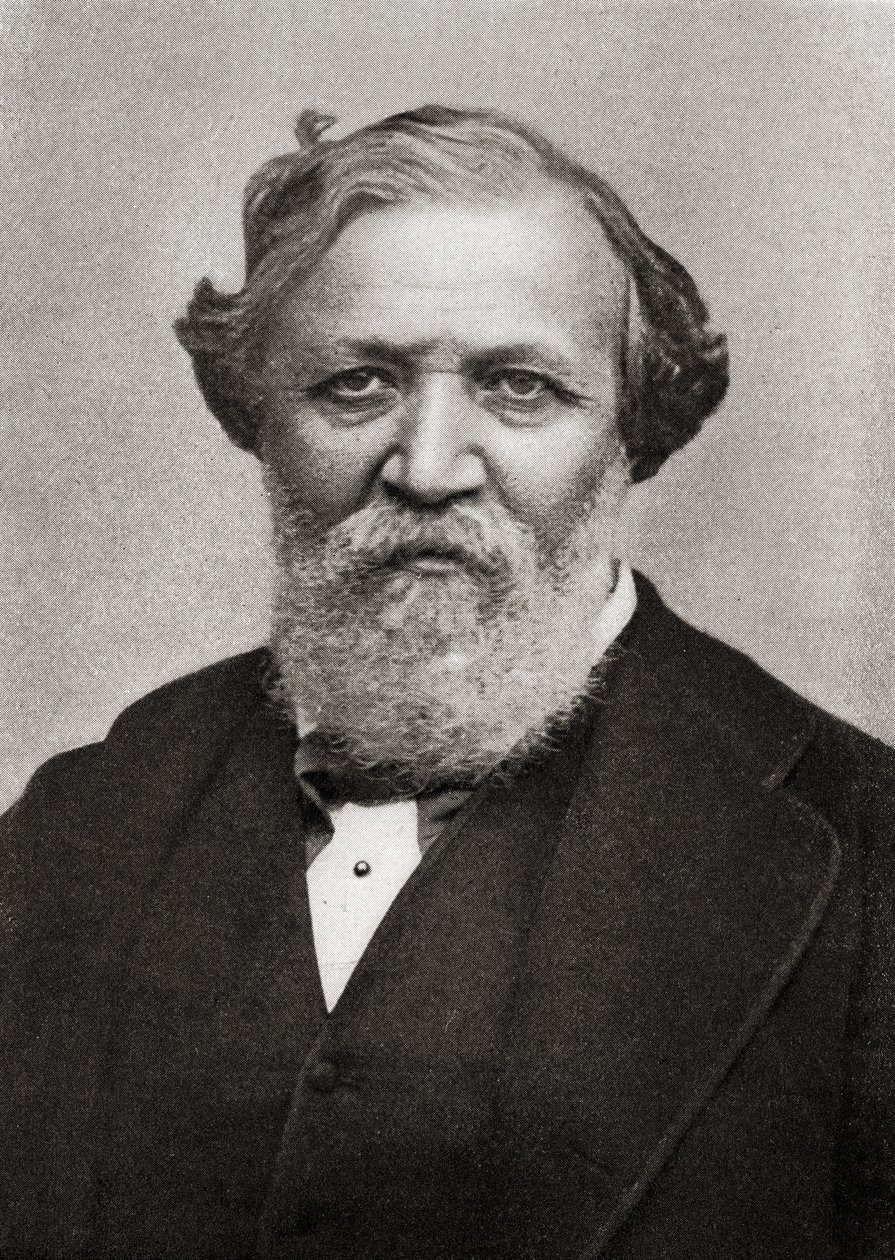 Portret angielskiego poety Roberta Browninga (1812-89) autorstwa English School