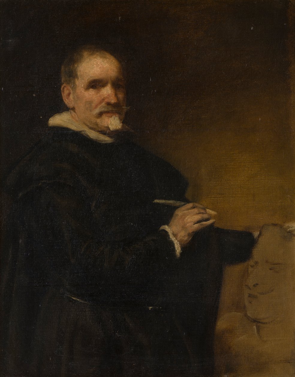 Portret podobno Alonso Cano (1601-1667, ok. 1800-1900 (olej na płótnie) autorstwa English School