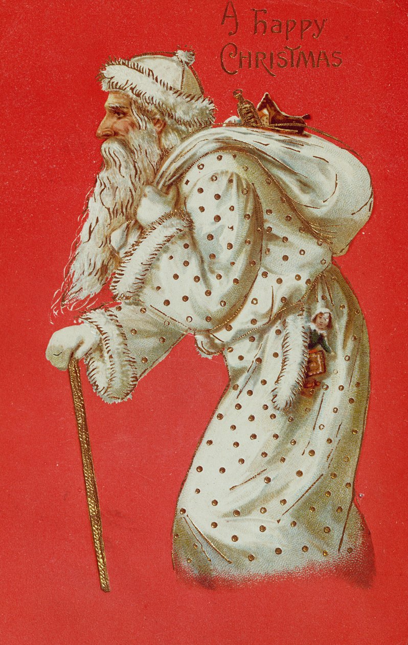 Pocztówka przedstawiająca Świętego Mikołaja, ok. 1900 autorstwa English School