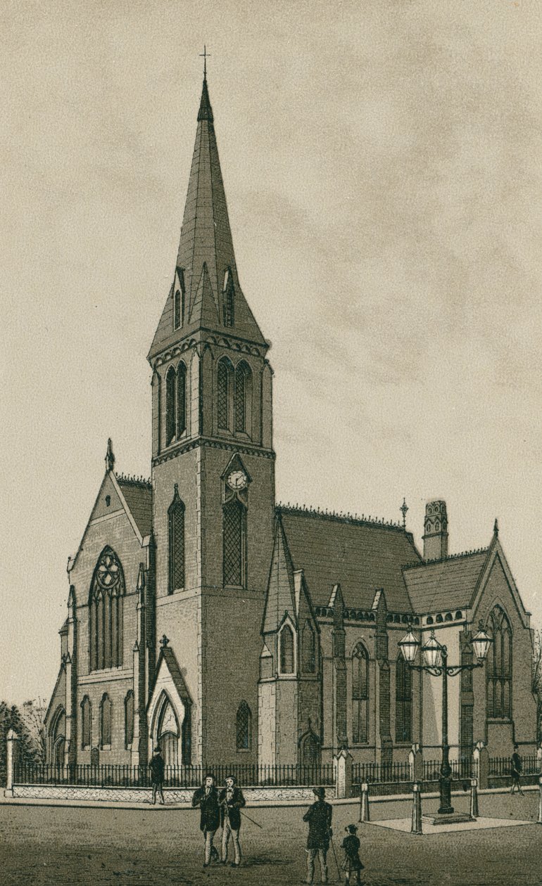 Kościół prezbiteriański, Ipswich (litografia) autorstwa English School