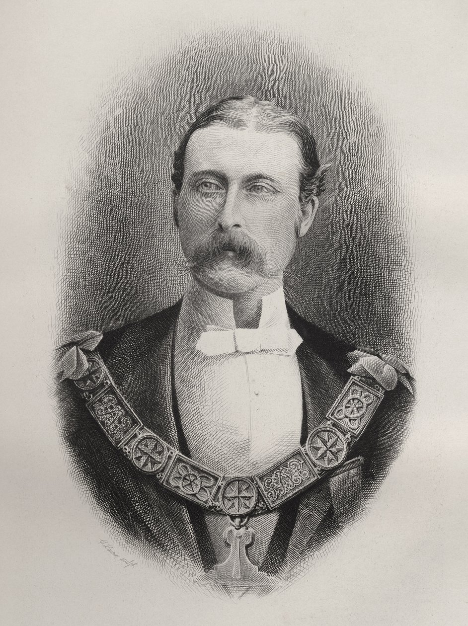 Książę Artur William Patrick, książę Connaught i Strathearn, grawerowane przez C. Laurie, z „Historii masonerii, tom I”, wydanej przez Thomasa C. Jacka, Londyn, 1883 autorstwa English School