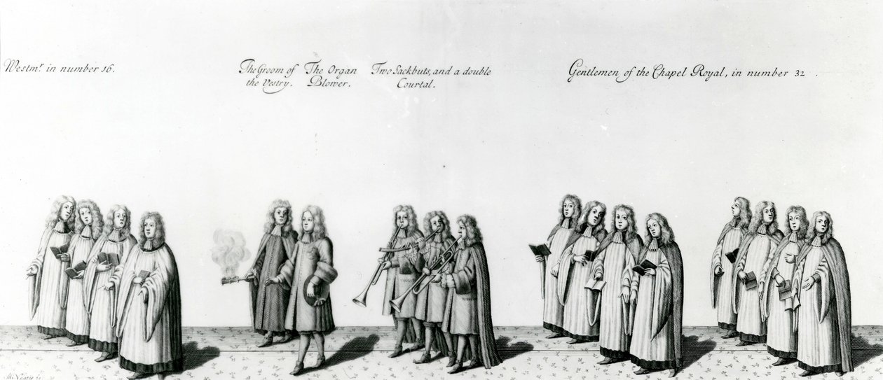 Procesja z okazji koronacji Jakuba II, 1687 autorstwa English School