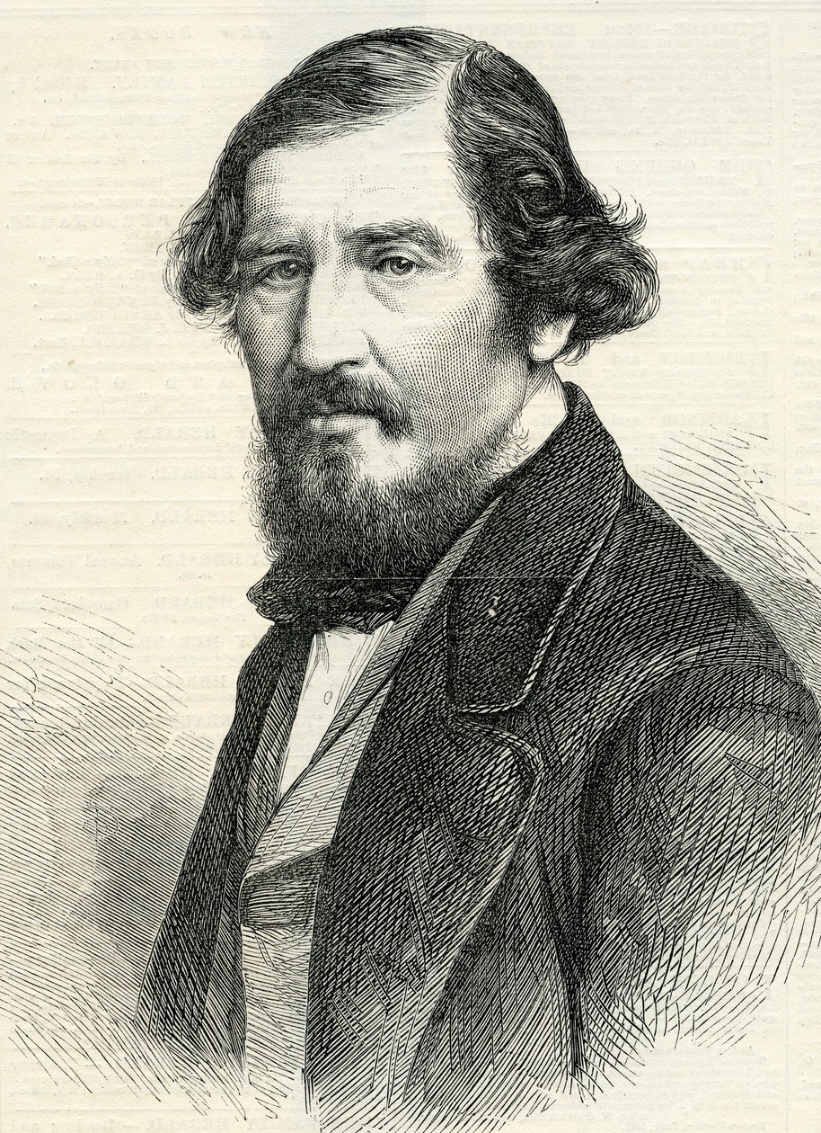 Profesor Aytoun (1813-65) z The Illustrated London News 19 sierpnia 1865 (rycina autorstwa English School