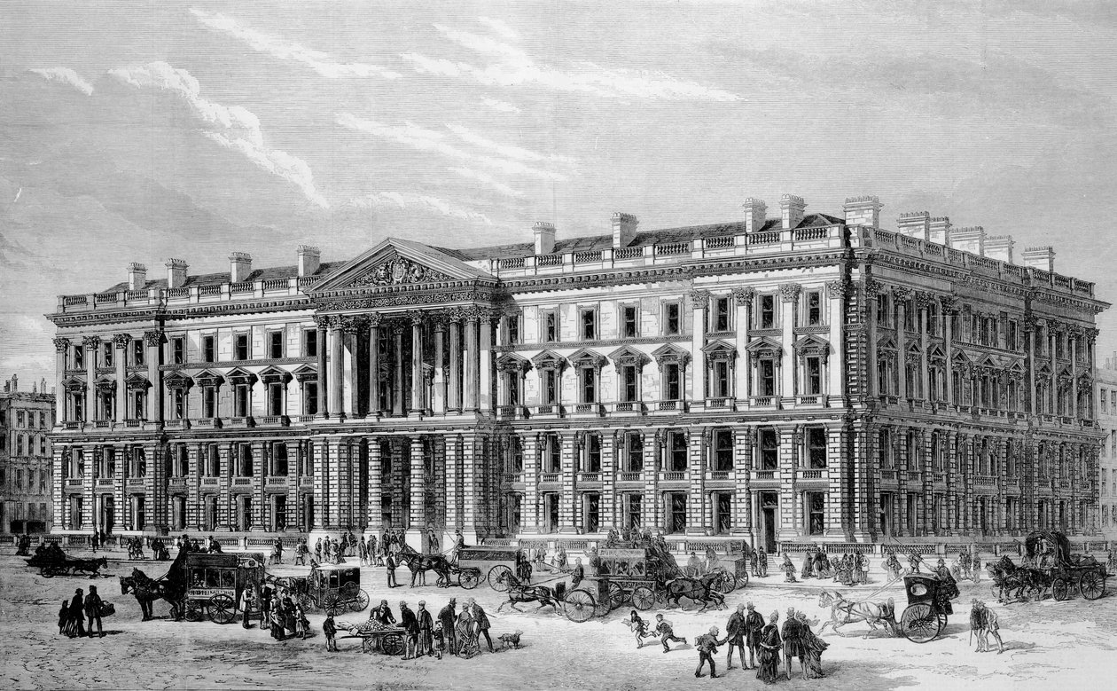 Proponowane nowe budynki Poczty Głównej w St Martin-le-Grand autorstwa English School