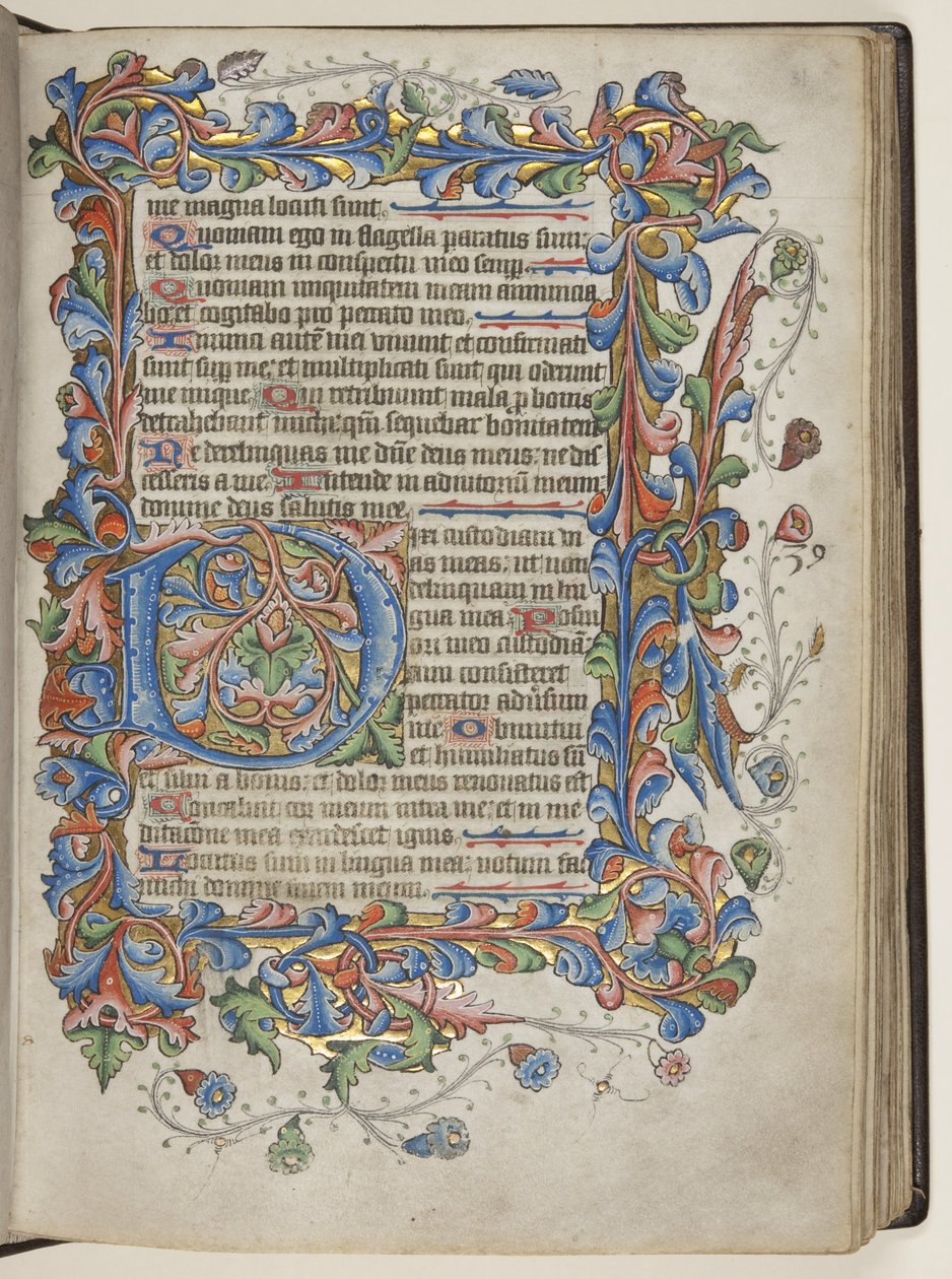 Psałterz z kalendarzem Sarum, ok. 1425-75 (atrament, farba i złoto na welinie) autorstwa English School
