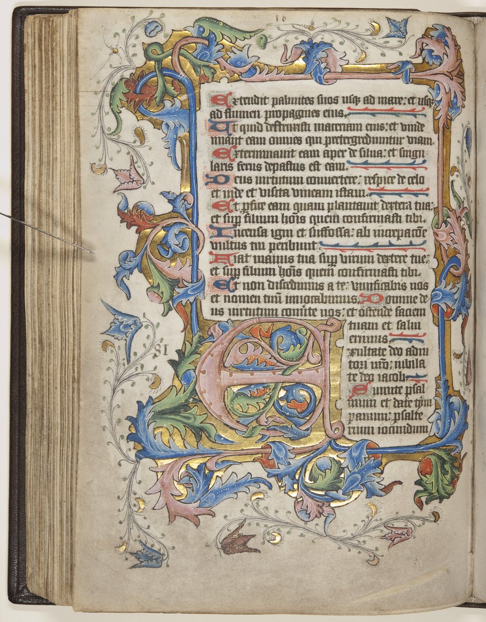 Psałterz z kalendarzem Sarum, ok. 1425-75 (atrament, farba i złoto na welinie) autorstwa English School
