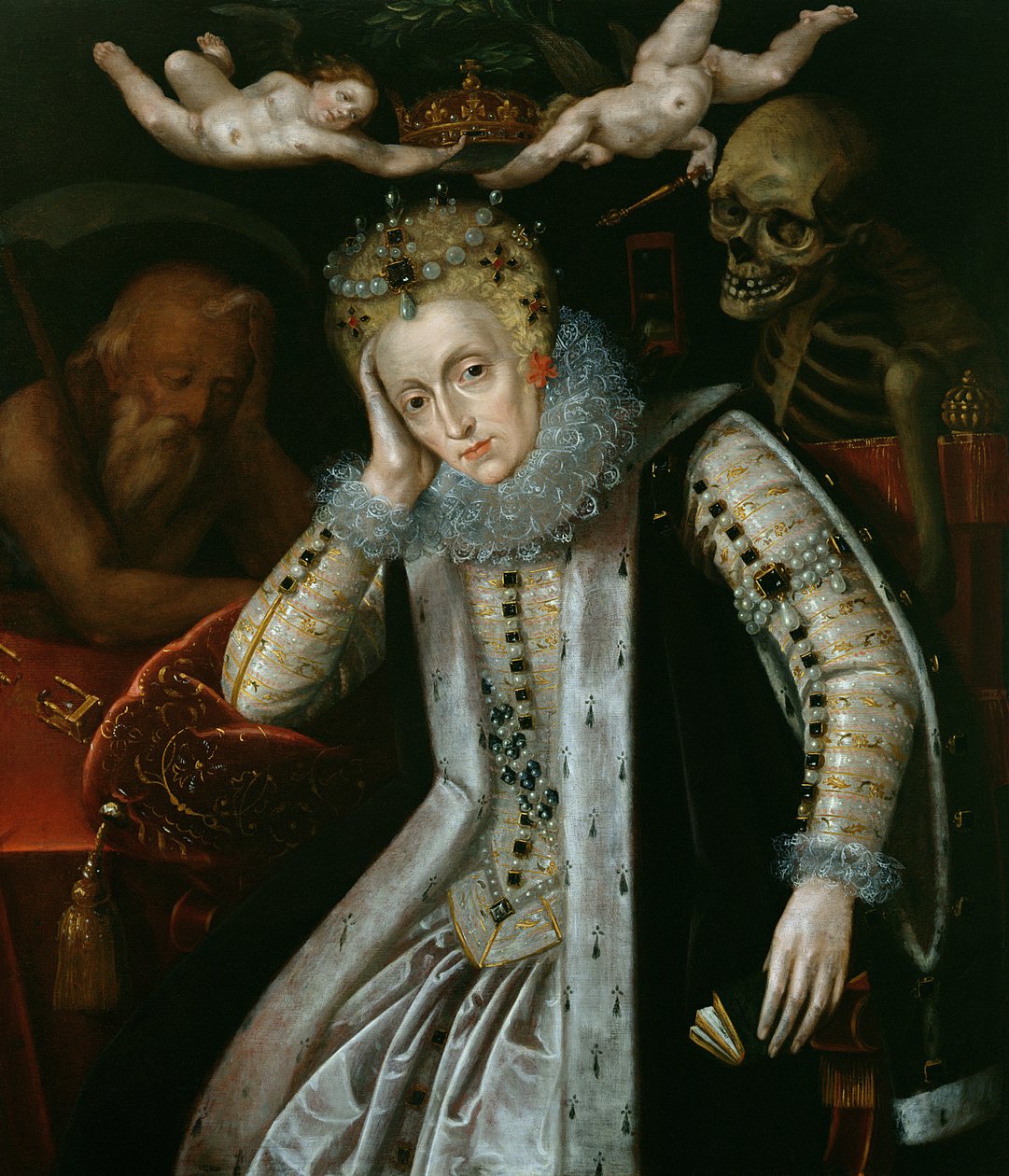 Królowa Elżbieta I (1538-1603) w starszym wieku, ok. 1610 autorstwa English School