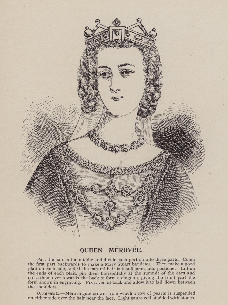 Królowa Merovee (rycina) autorstwa English School