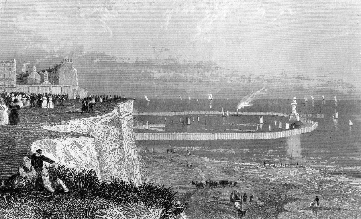 Port Ramsgate, ok. 1840 r. autorstwa English School