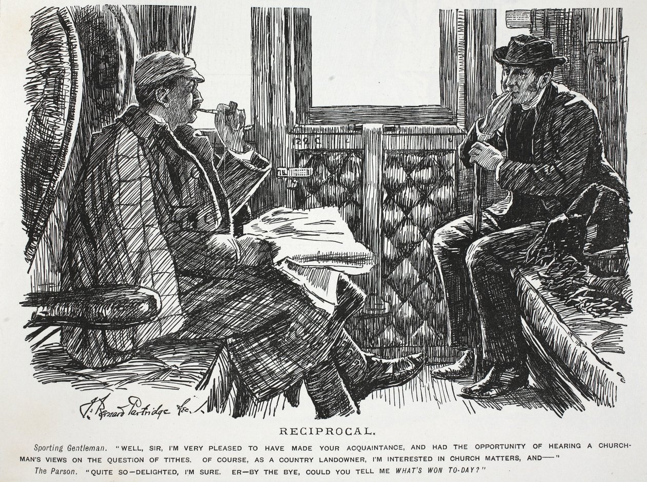 Wzajemność, ilustracja z Punch autorstwa English School