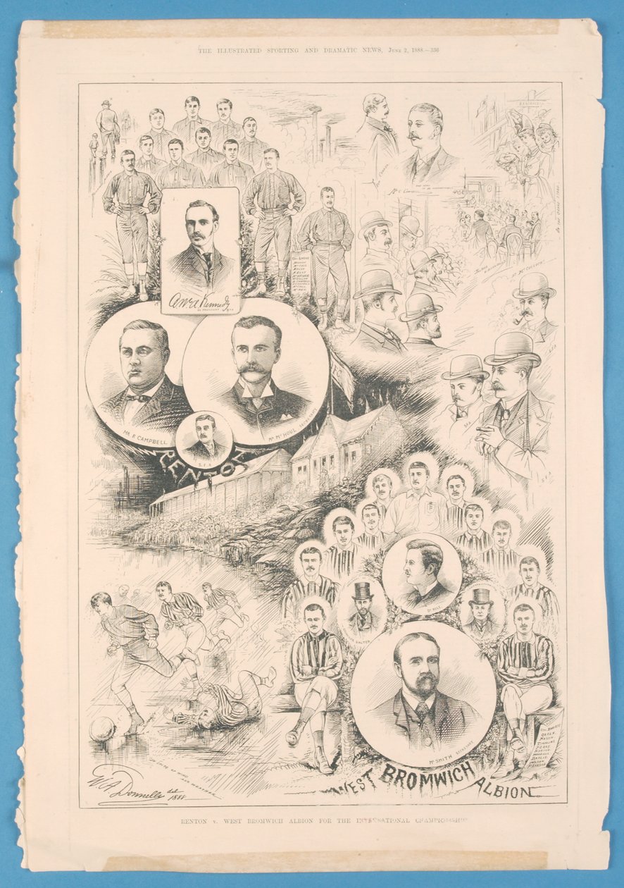 Renton kontra West Bromwich Albion, z The Illustrated Sporting and Dramatic News, 2 czerwca 1888 autorstwa English School