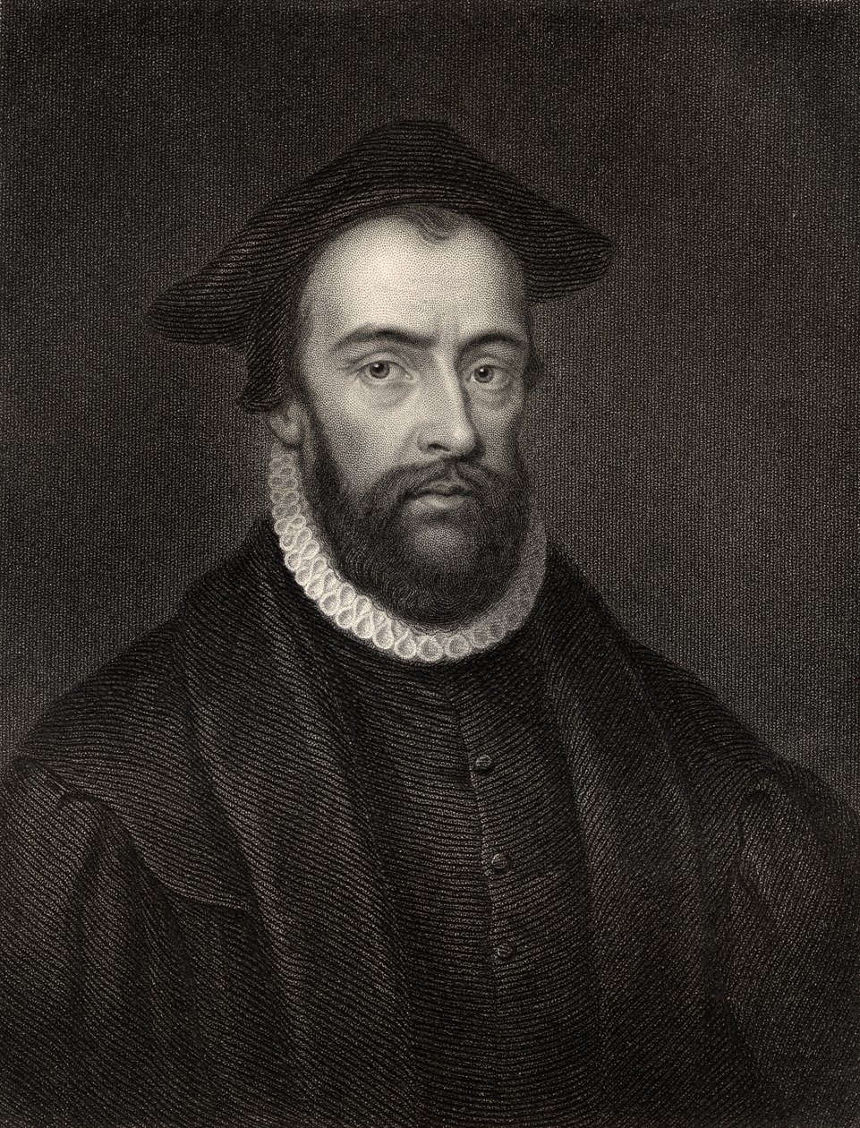 Wielebny John Bradford, grawerowany przez J. Jenkinsa, z „The National Portrait Gallery, Volume I”, opublikowany ok. 1820 r. (lito) autorstwa English School
