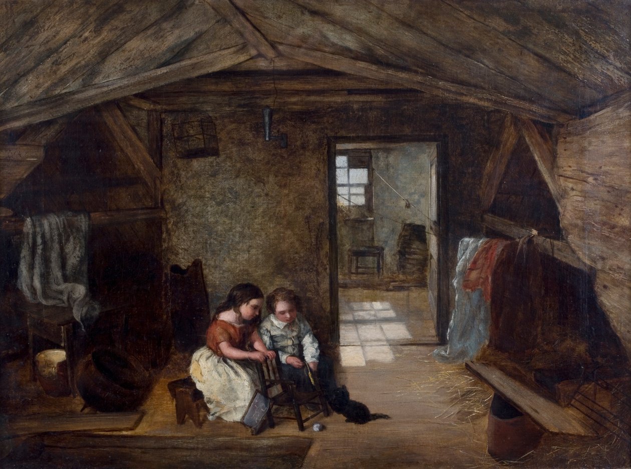 Wielebny John Wesleys Study, Orphan House, Newcastle, 1856 r autorstwa English School