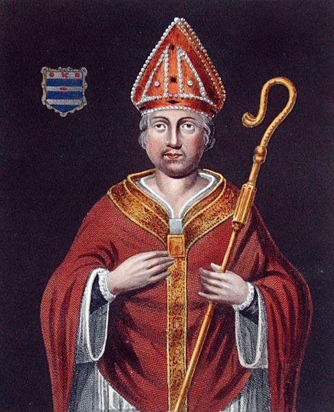 Richard Fleming (zm. 1431), po obrazie w Galerii Bodleian (litografia kolorowa) autorstwa English School