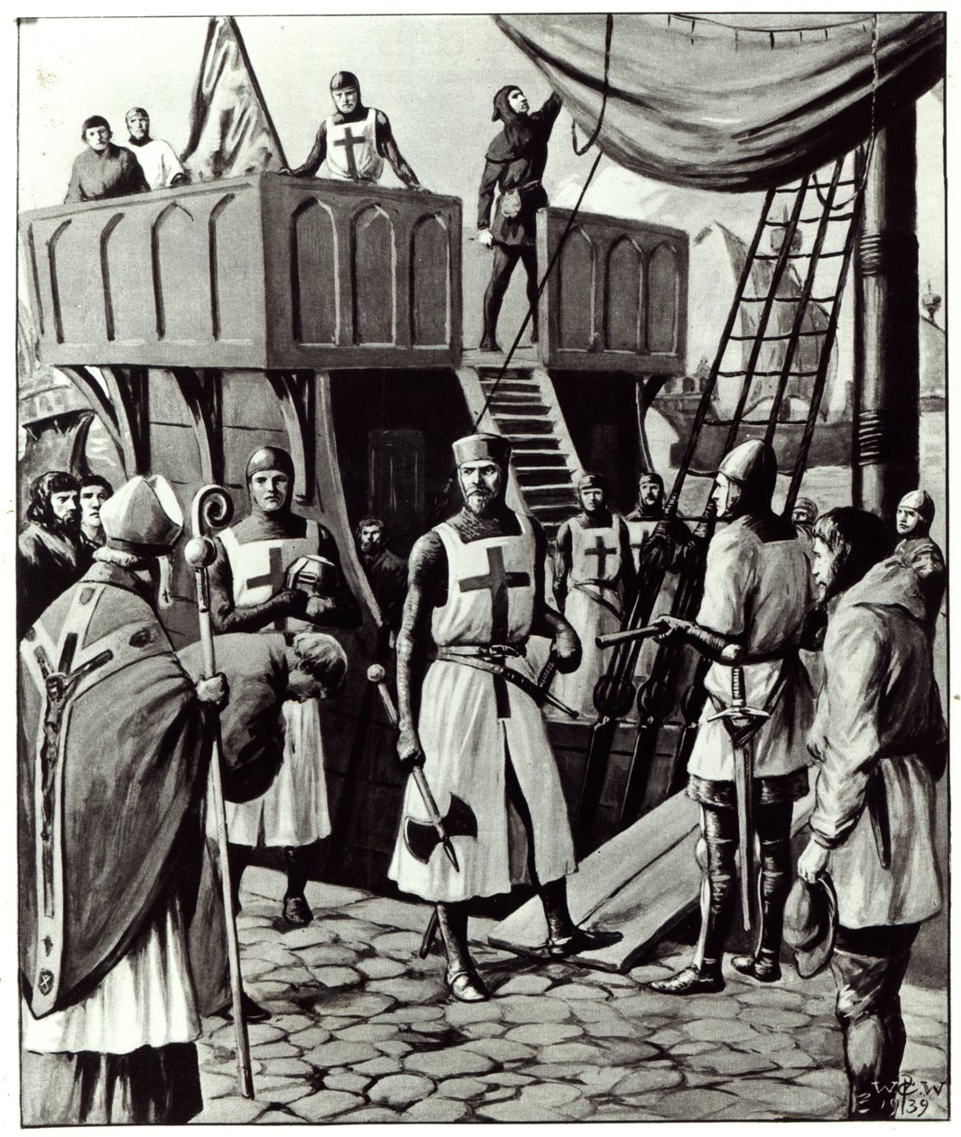 Ryszard I wyrusza do Ziemi Świętej, 1939 r. autorstwa English School