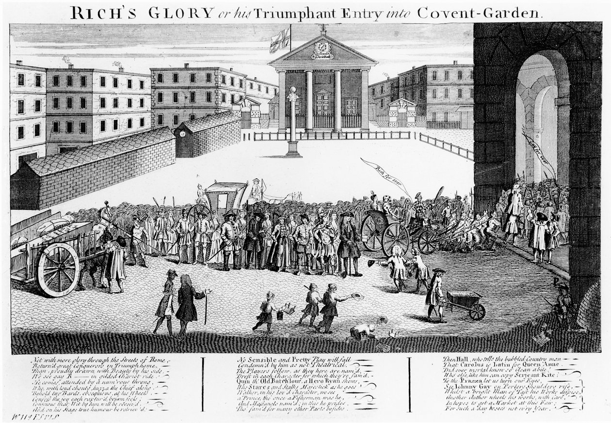 Chwała Richa lub jego triumfalne wejście do Covent-Garden autorstwa English School