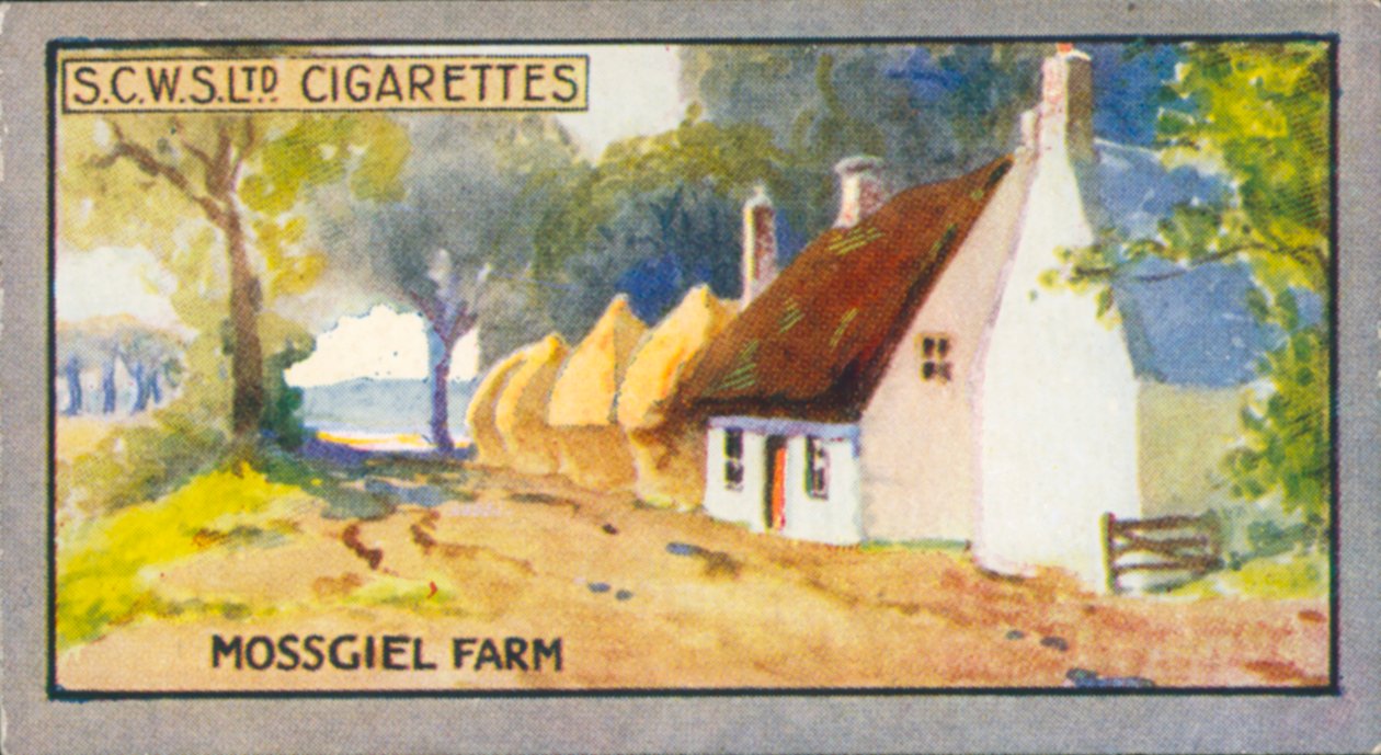 Robert Burns: Farma Mossgiel (kolorowa litografia) autorstwa English School