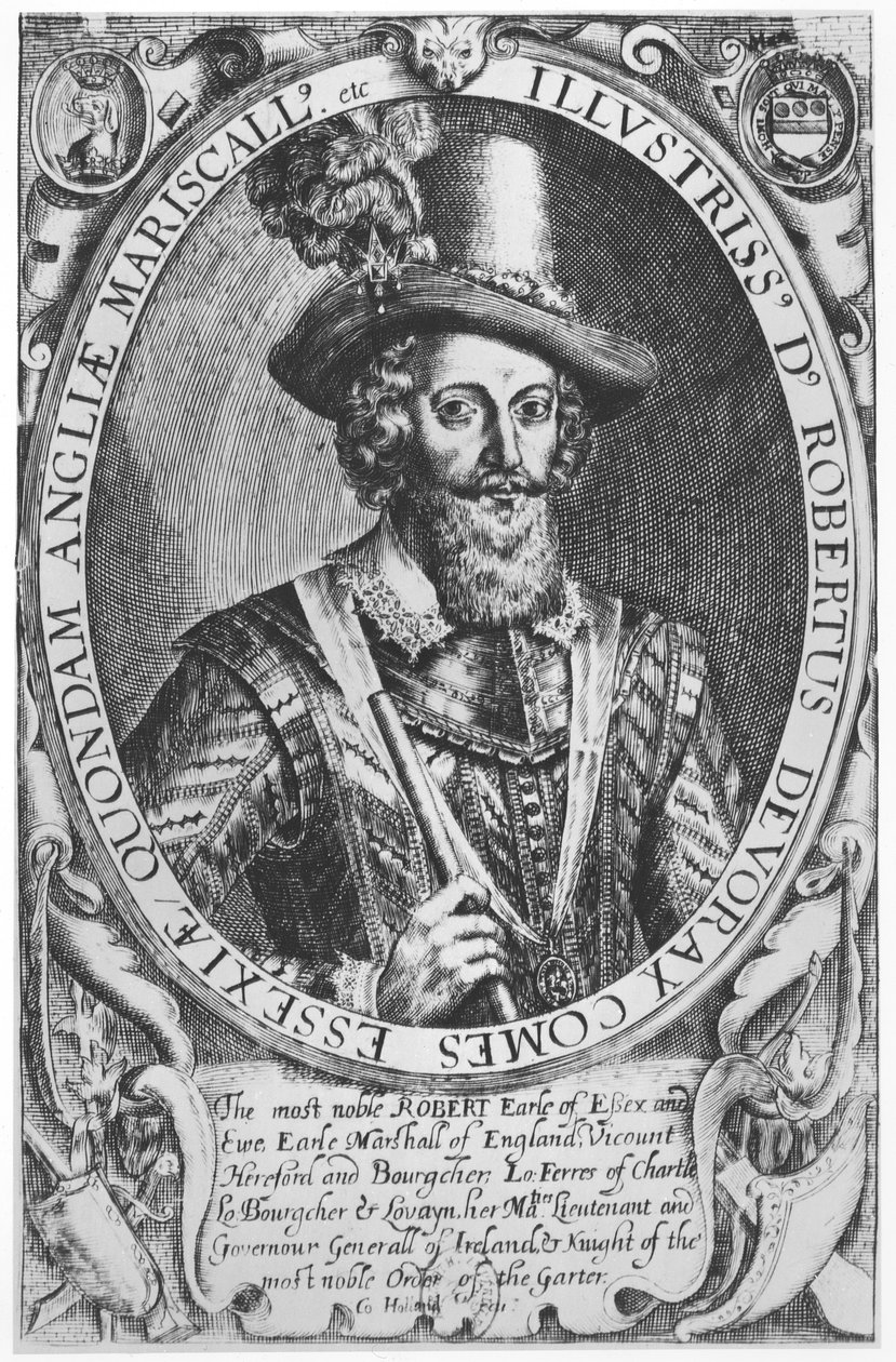 Robert Devereux, 2nd Earl of Essex (engraving) autorstwa English School