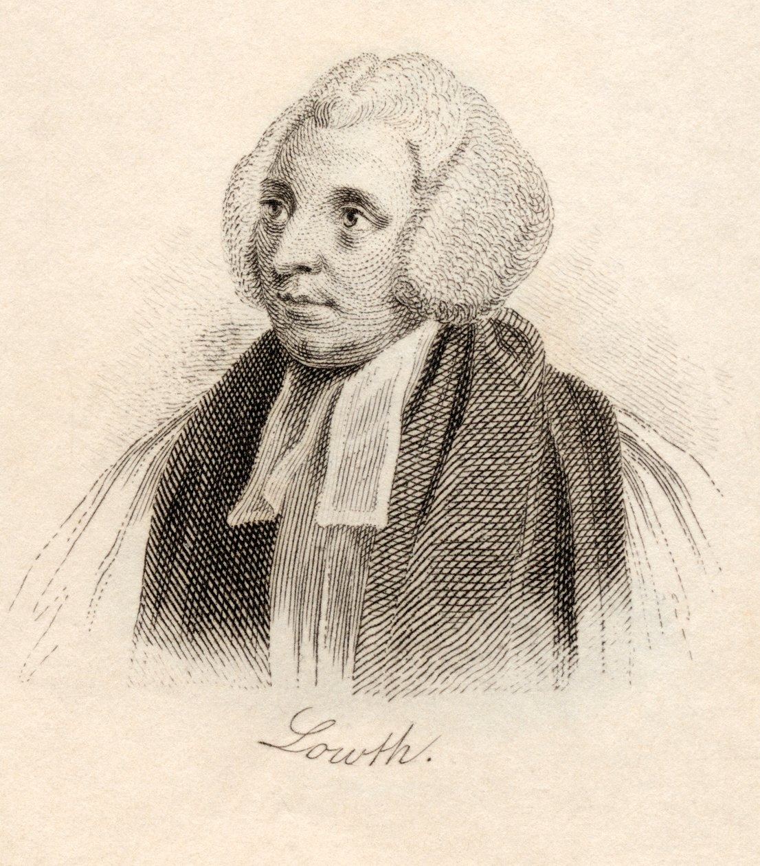 Robert Lowth, z „Słownika historycznego Krabba”, opublikowanego w 1825 r. autorstwa English School