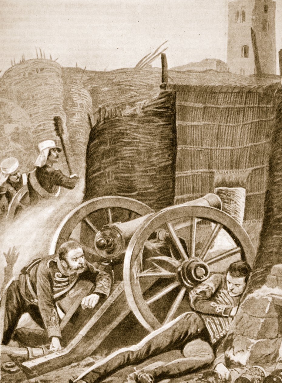 Wąska ucieczka Robertsa podczas oblężenia Delhi we wrześniu 1857 r autorstwa English School