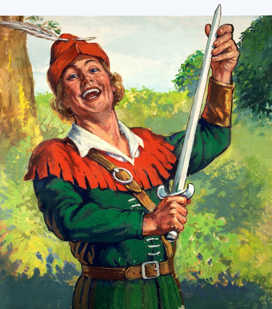 Robin Hood (gwasz na papierze) autorstwa English School
