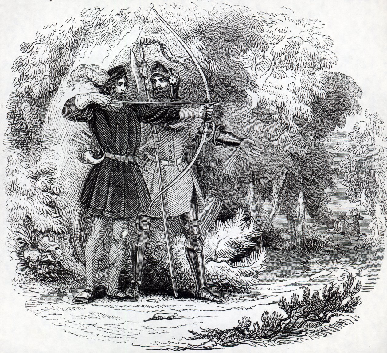 Robin Hood i Mały John autorstwa English School
