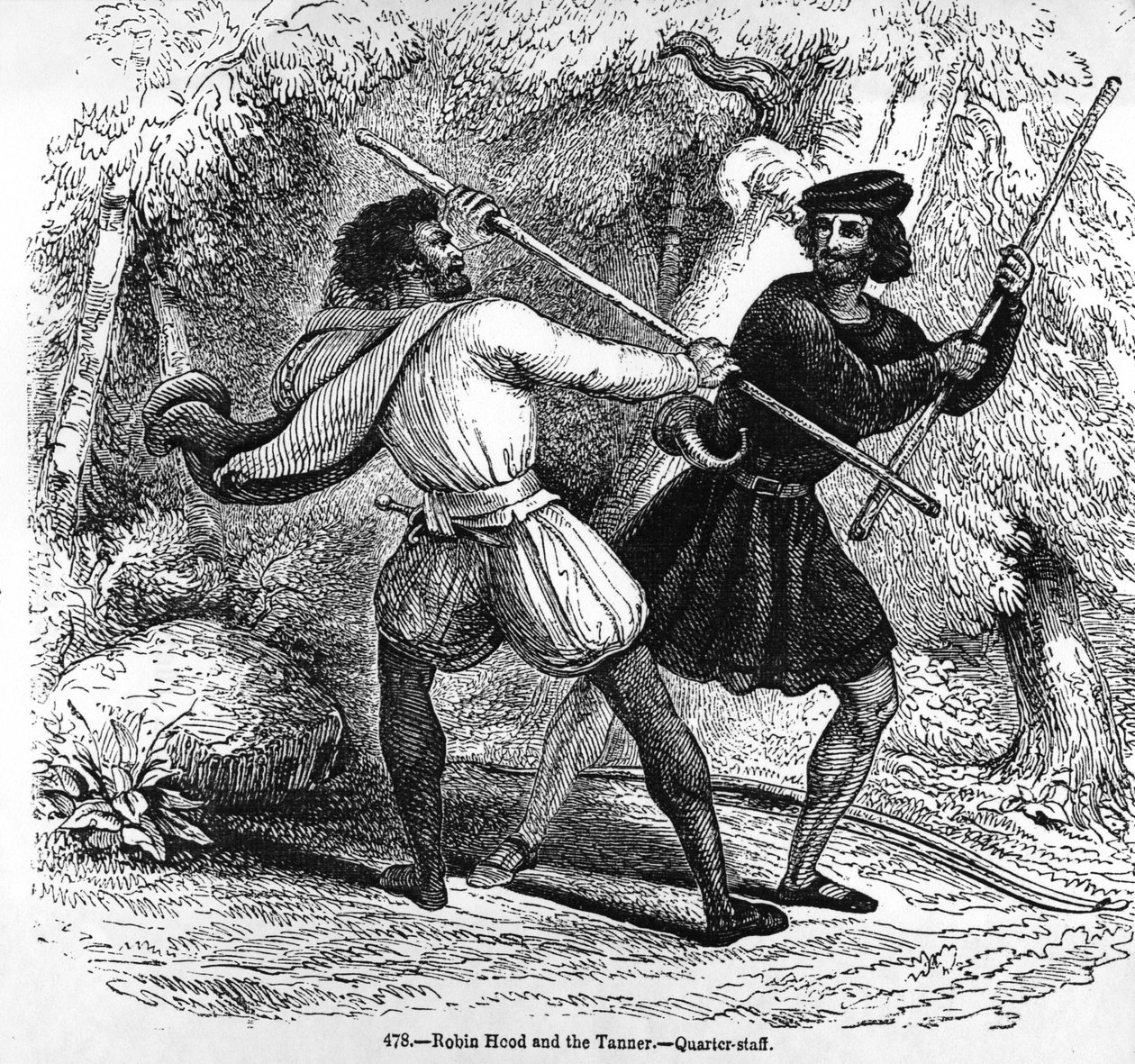 Robin Hood i garbarz z ćwiartkami autorstwa English School