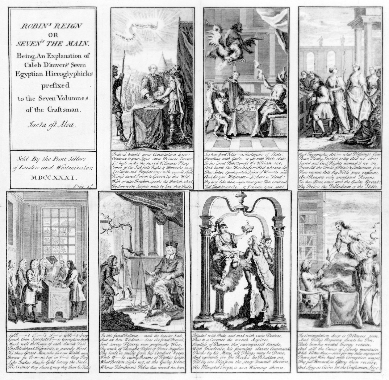 Robins Reign, czyli główne siódemki, 1731 autorstwa English School