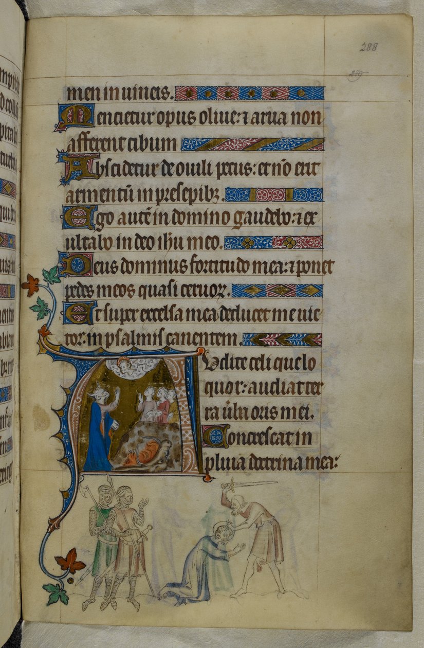 Królewski MS 2 B VII f.288r, z Psałterza Królowej Marii, ok. 1310-20 (welin) autorstwa English School