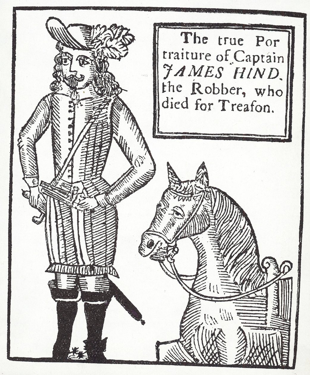 Rojalista rozbójnik James Hind (grafika) autorstwa English School