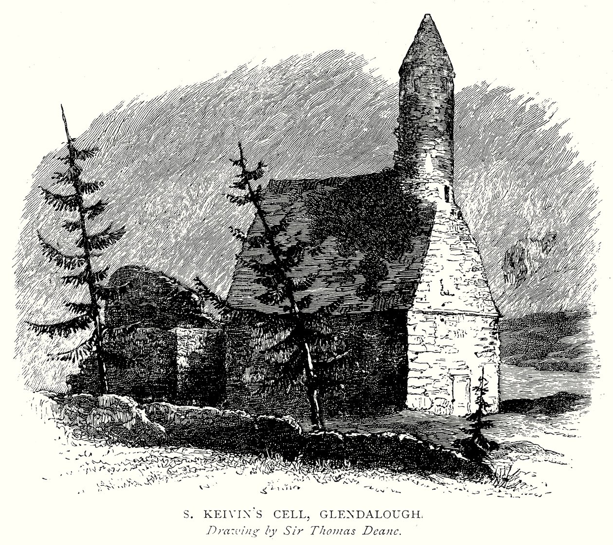 Cela S Keivina, Glendalough (grawerunek) autorstwa English School