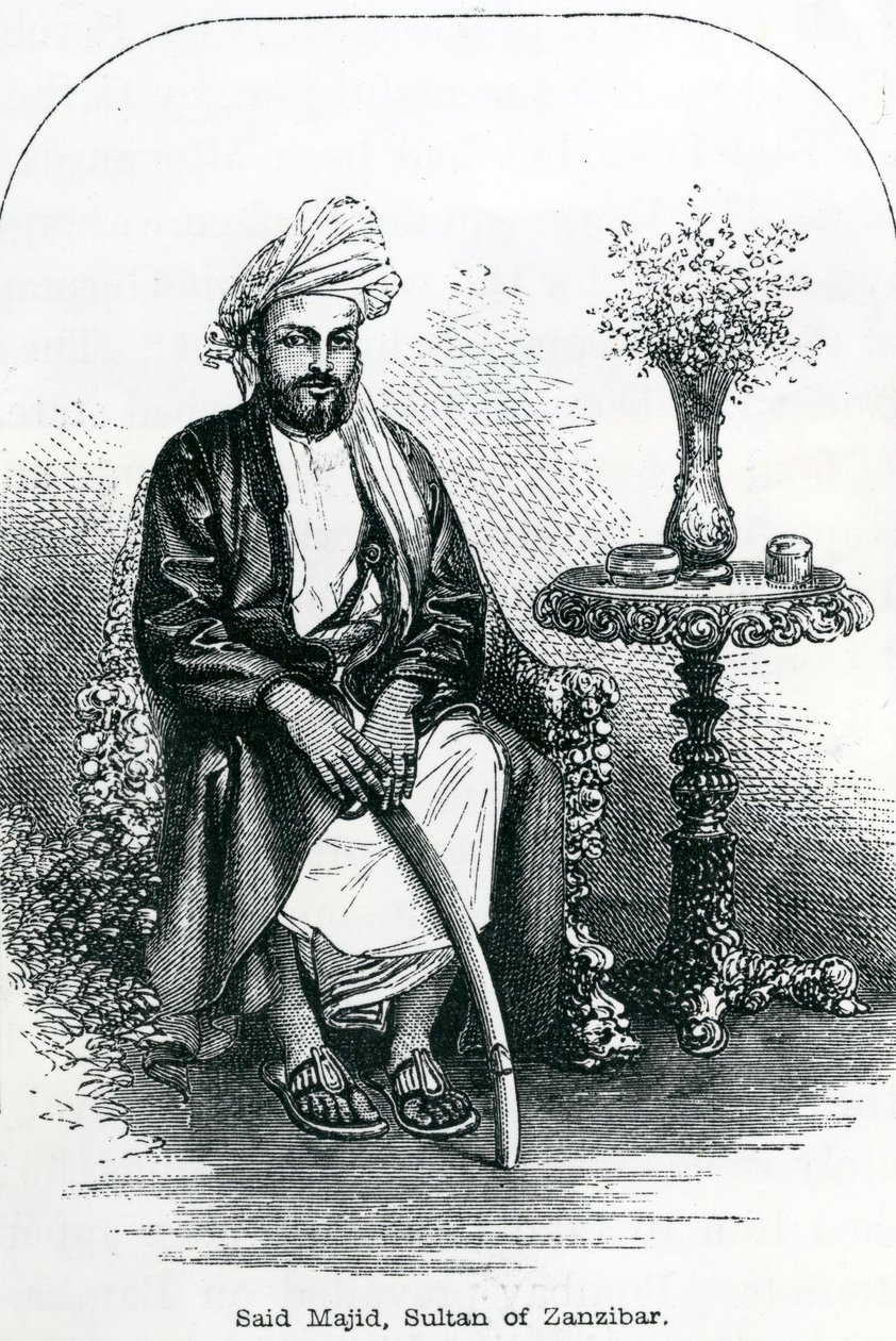 Said Majid, sułtan Zanzibaru (rycina) autorstwa English School