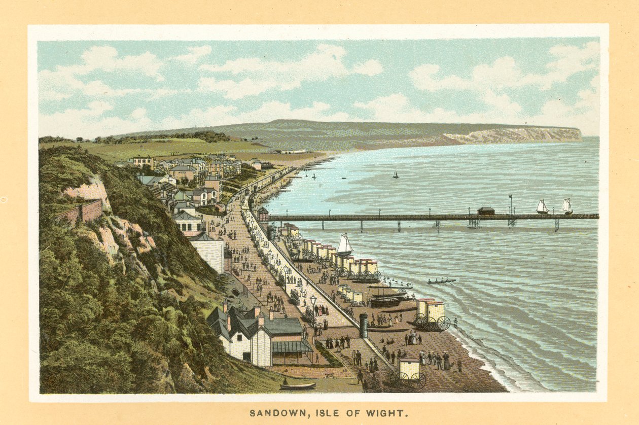 Sandown, Isle of Wight (druk kolorowy) autorstwa English School