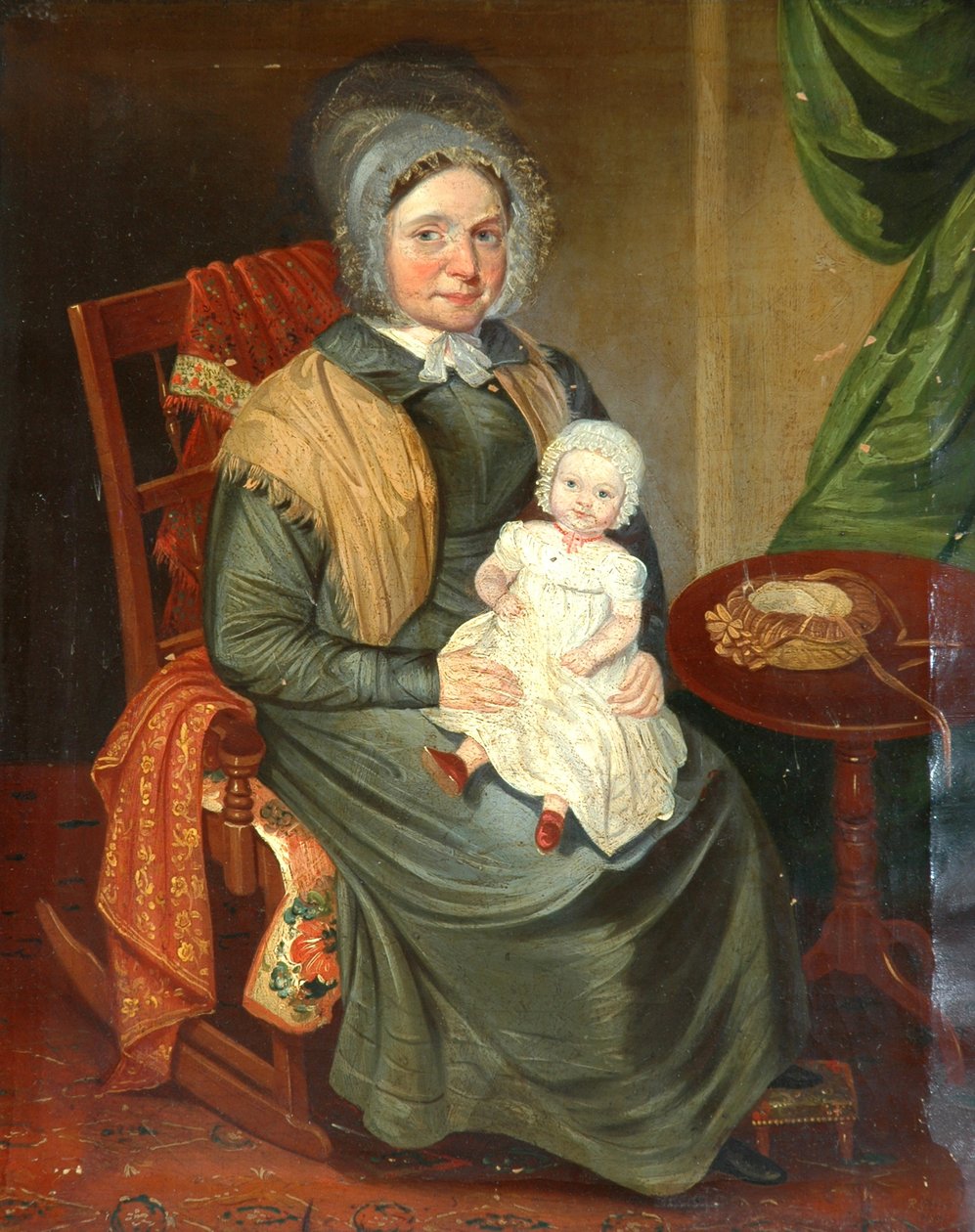 Sarah Barrett z dzieckiem autorstwa English School