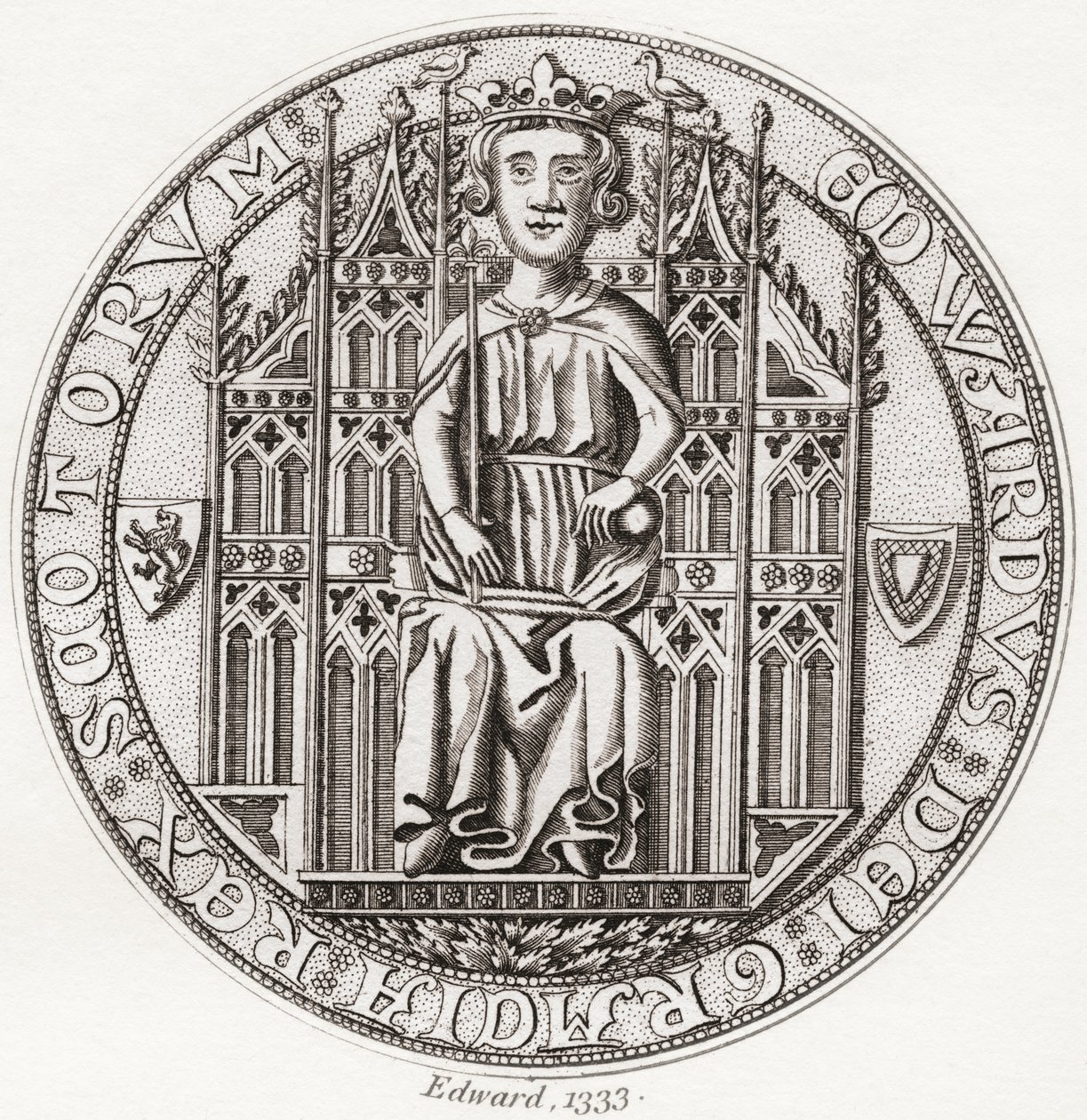 Pieczęć Edwarda Balliola, ok. 1283-1367. autorstwa English School