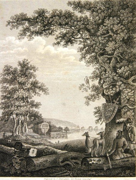Konstruktorzy statków w New Forest, grawerowane przez C.Sheringhama dla Percivala Lewisa (grawerowanie) autorstwa English School