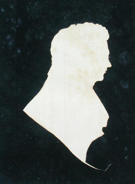 Sylwetka Michaela Faradaya (1800-79) z jego własnego albumu autorstwa English School