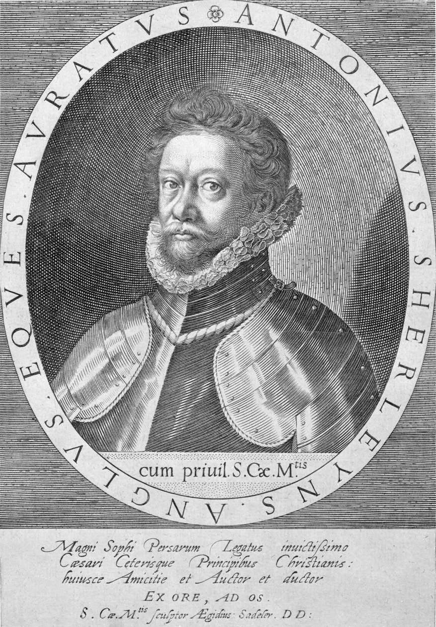 Sir Anthony Sherley (Grawerowanie) autorstwa English School