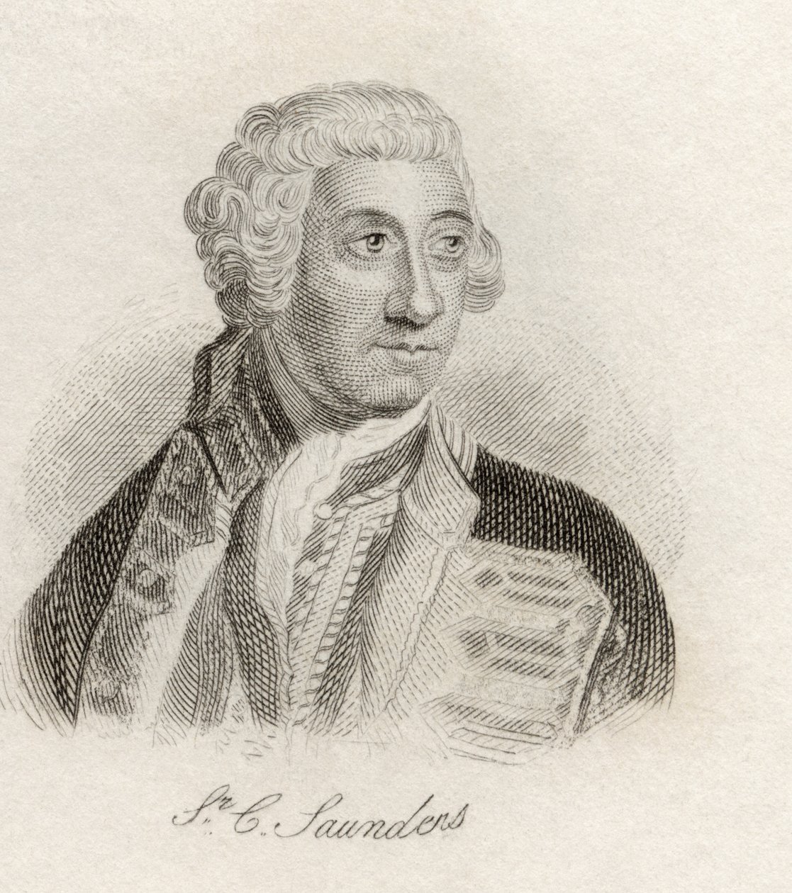 Sir Charles Saunders, z „Słownika historycznego Krabba”, opublikowanego w 1825 r. autorstwa English School