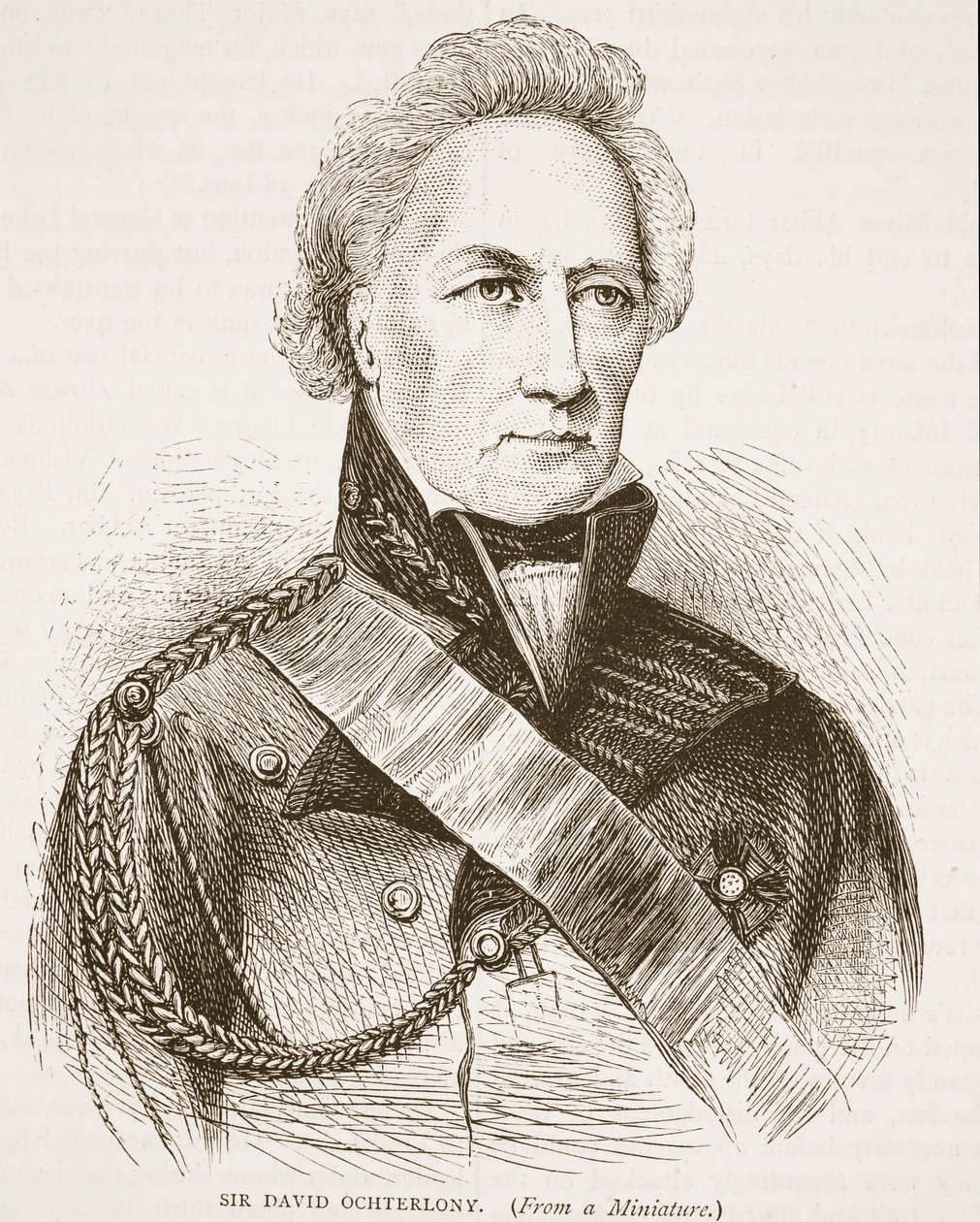 Sir David Ochterlony, ilustracja z Cassells Illustrated History of India autorstwa Jamesa Granta, wyd. 1879 autorstwa English School