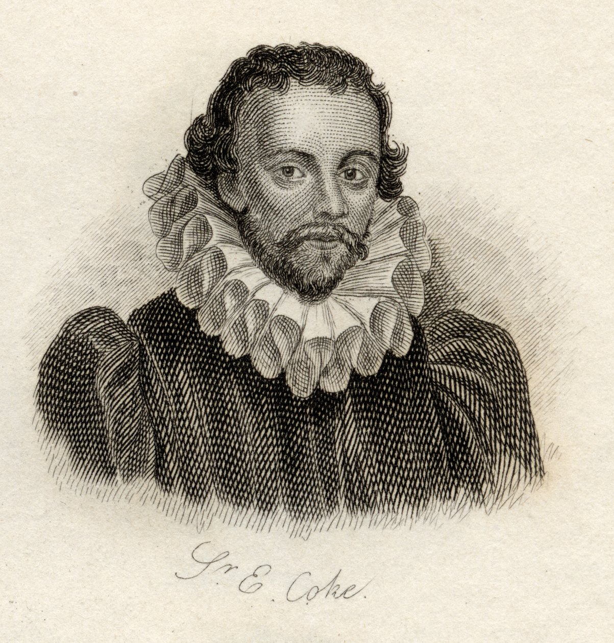 Sir Edward Coke, ze „Słownika historycznego Krabba”, opublikowanego w 1825 r. autorstwa English School