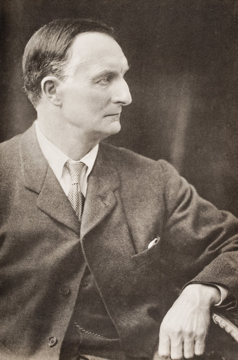 Sir Edward Grey, wicehrabia Grey z Falloden, ilustracja z „Króla Edwarda i jego czasy” Andre Maurois, opublikowana w 1933 r. (druk) autorstwa English School