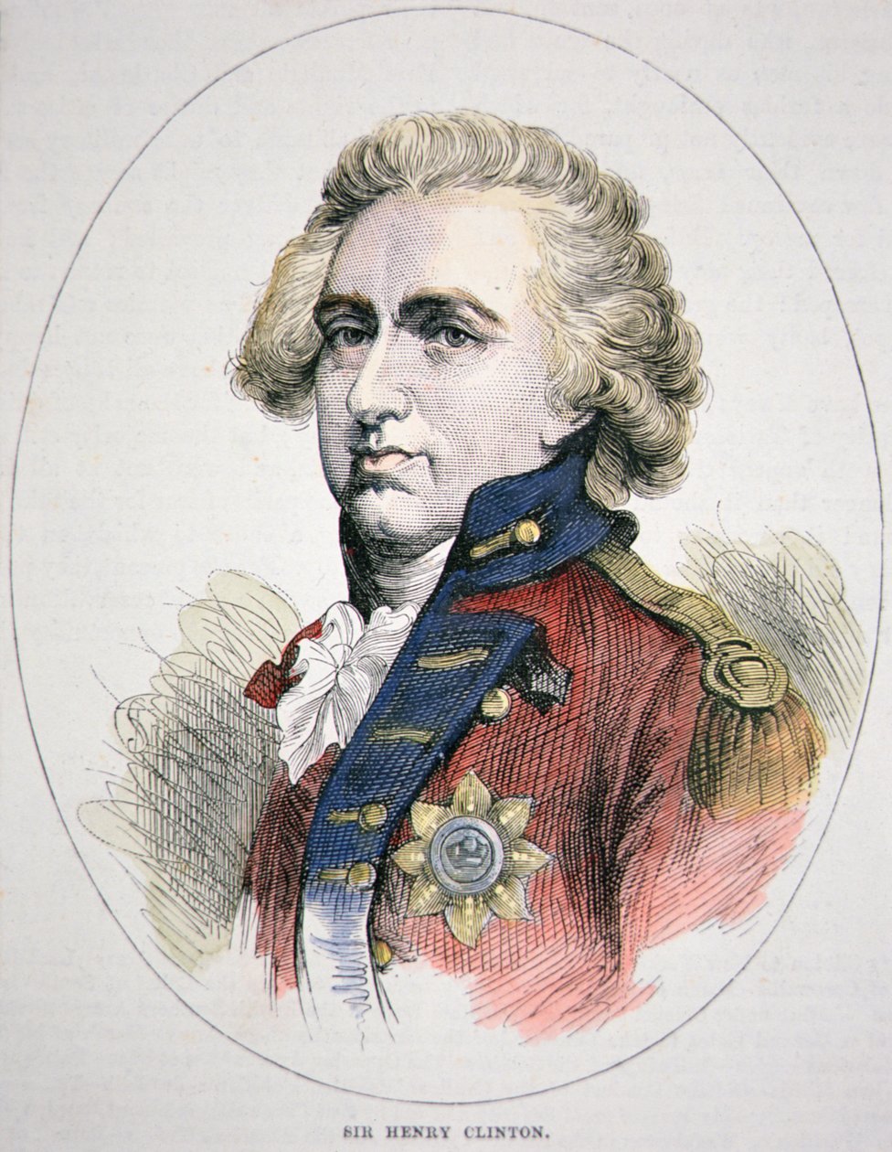 Sir Henry Clinton (kolor lito) autorstwa English School