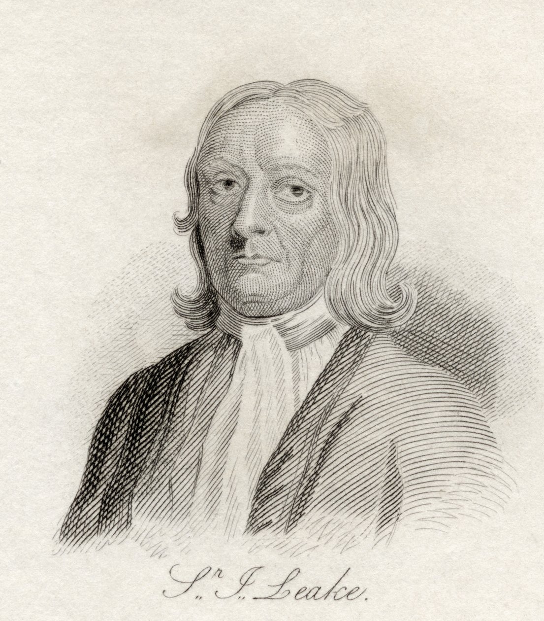 Sir John Leake, z „Słownika historycznego Krabba”, opublikowanego w 1825 r. autorstwa English School