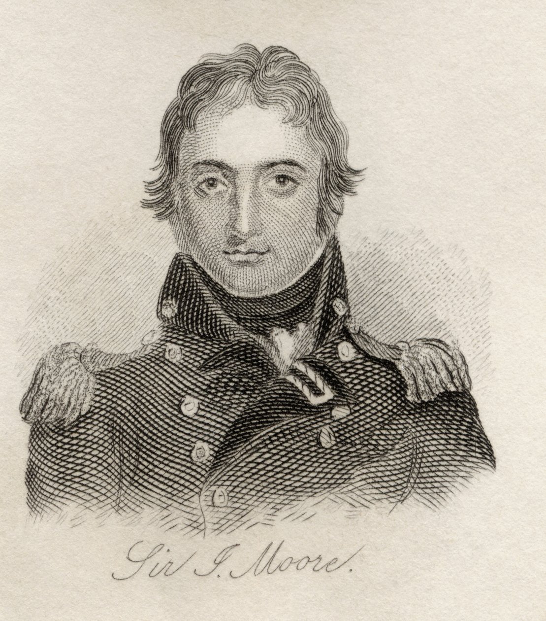 د سر جان مور، د کرب د تاریخي قاموس څخه، په 1825 کې خپور شو autorstwa English School