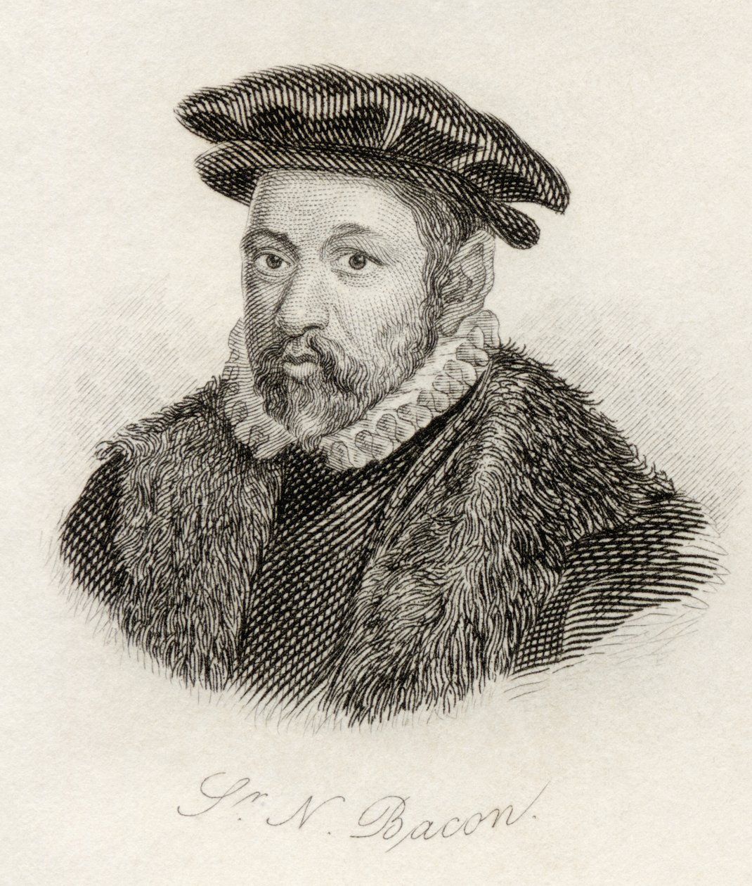 Sir Nicholas Bacon, ze „Słownika historycznego Krabba”, opublikowanego w 1825 r. autorstwa English School