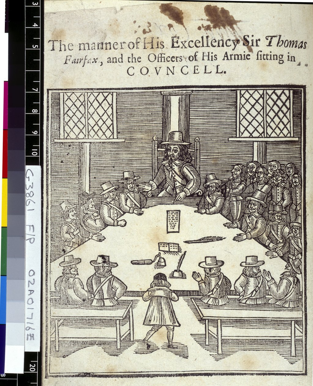 Sir Thomas Fairfax (1612-71) i Rada Generalna Armii Parlamentarnej autorstwa English School